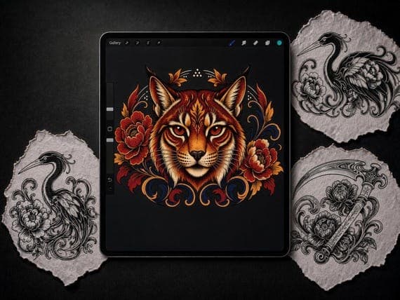 Dark Neo-Traditional Flash Sheet Vol. 7