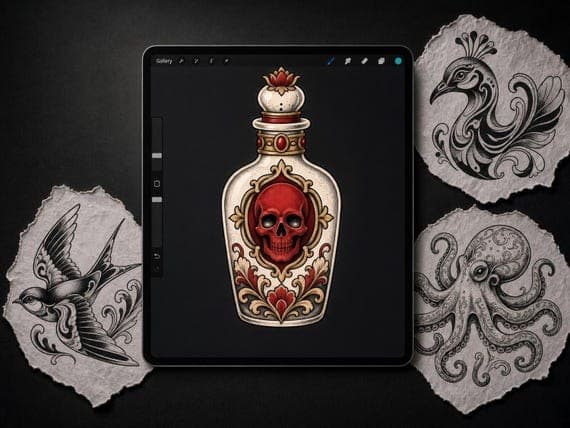 Dark Neo-Traditional Flash Sheet Vol. 6