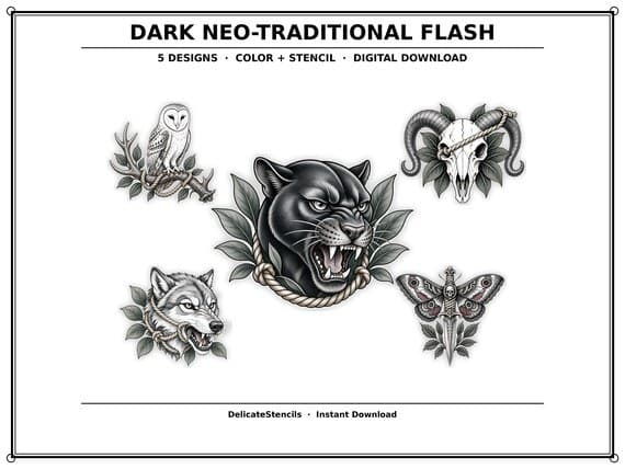 Dark Neo-Traditional Flash Sheet